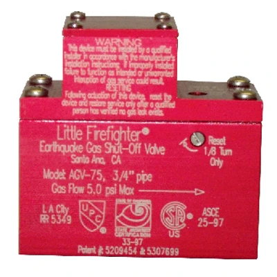 Little Firefighter Earthquake Gas Shut Off Valve, 3/4 In.