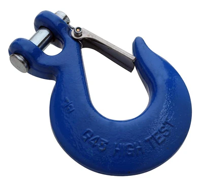 Clevis Slip Hook With Latch, Blue, 1/2 In.