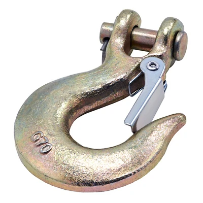 Clevis Hook With Latch, Forged Steel, 5/16 In.
