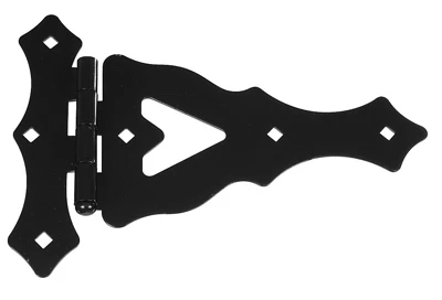 Ornamental Gate T-Hinge, Black, 10 In.