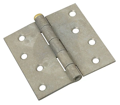 Loose Pin Hinge, Galvanized, 4 x 4 In.