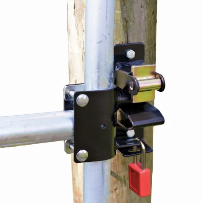 One-Way Livestock Gate Latch for Tube Gates, Durable Metal Construction