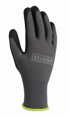 Polyurethane Coated Gloves, Black, Men's L, 3-Pk.