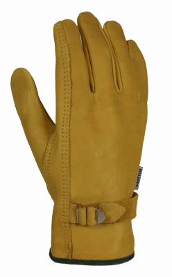 Men's Large Tan Cowhide Leather Work Gloves Durable Construction