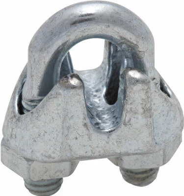 Wire Cable Clamp, Stainless Steel, 3/8-In.