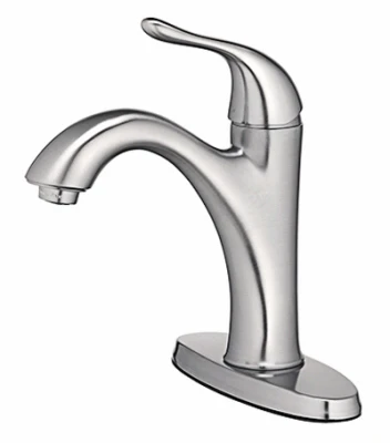 Lavatory Faucet With Plastic Pop-up, Single Lever, Pvd Chrome Finish