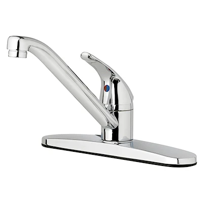 Rounded Single Lever Kitchen Faucet in Chrome Finish