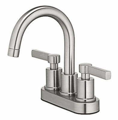 Mid-Arch Two-Handle Lavatory Faucet in Brushed Nickel Finish