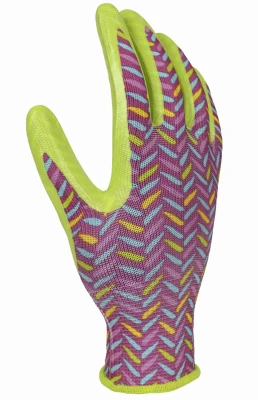 Garden Gloves, Nitrile-Coated, Women's Medium