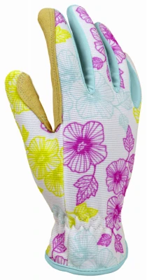 Planter Garden Gloves for Women Large Size with Synthetic Leather Palm and Spandex Back