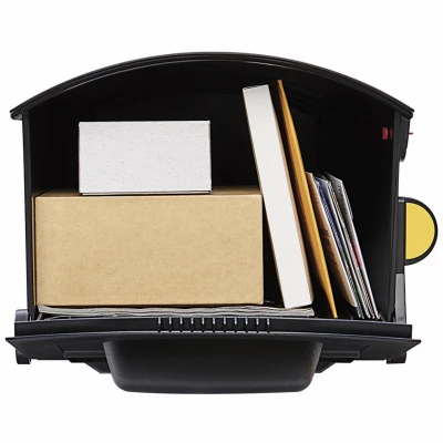 Patriot Black Plastic Large Post Mount Mailbox - Model Gmb515bam