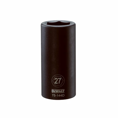 Metric Deep Impact Socket, 6-Point, 3/4 In. Drive, 27mm