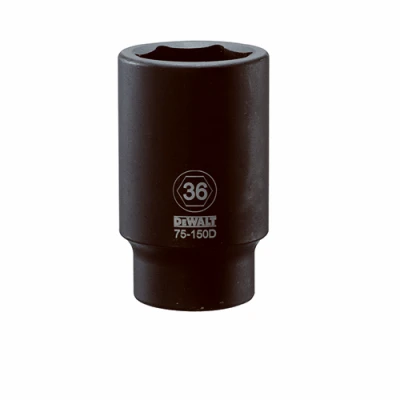 Metric Deep Impact Socket, 6-Point, 3/4 In. Drive, 36mm