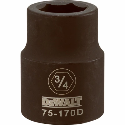 Metric Impact Socket, 6-Point, 3/4 In. Drive, 3/4 In.