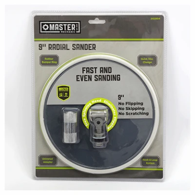 9-inch Drywall Hook & Loop Radial Sander With Universal Pole Adapter