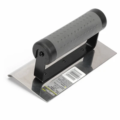 Heavy-Duty Stainless Steel Concrete Edger, 6 Inches by 3 and 3 Eighths Inches by Half Inch