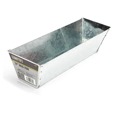 Galvanized Metal Mud Pan, 12 In.