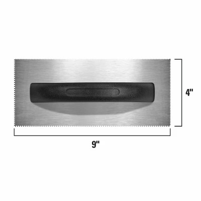 Double-Sided Trowel, 12 Inch Blade for Masonry and Plaster Applications