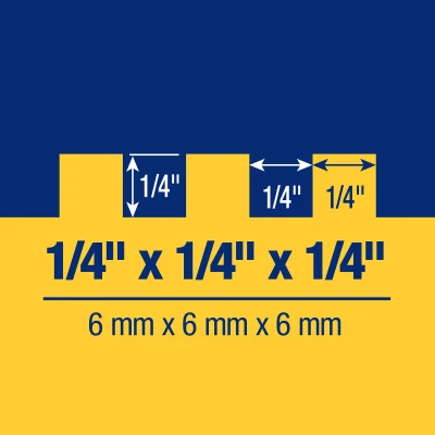 Square Notch Tile Trowel, 1/4 Inch by 1/4 Inch by 1/4 Inch Notch Size