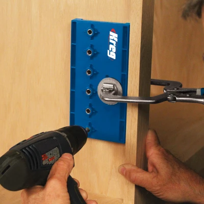 Shelf Pin Jig with 5 Millimeter Drill Bit for Precise Shelf Installation