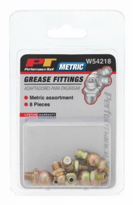 Eight Piece Metric Grease Fitting Assortment Kit