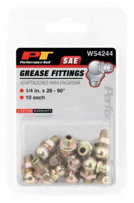 1/4 In. x 28 Grease Fitting, 90-Degree, 10-Pk.