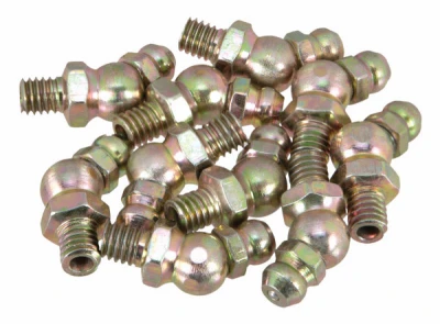 6mm x 1 Grease Fitting,45-Degree, 10-Pk.