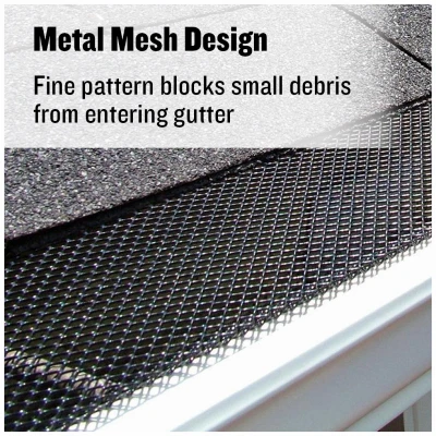 Lock-In Gutter Guard Black Steel 3 Feet Length Durable Protection