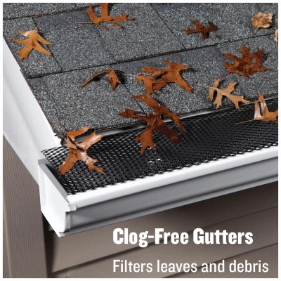 Lock-In Gutter Guard Black Steel 3 Feet Length Durable Protection