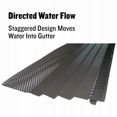 K-Style Gutter Guard, Grey Steel, 3-Ft.
