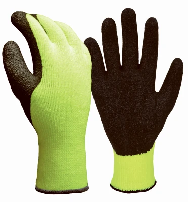 Men's Extra Large Winter Gloves Hi-Visibility Yellow Acrylic Thermal Shell