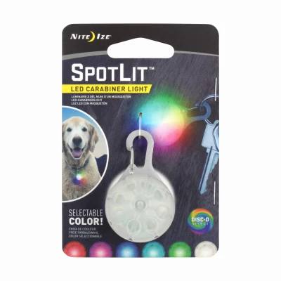 SpotLit Disc-O Select Dog Collar Light, Multi-Color