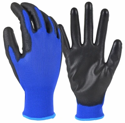 Polyurethane-Coated Work Glove, Blue, Men's XL