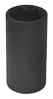 1/2 Inch Drive 6-point Deep Socket 7/16 Inch Chrome Vanadium Steel