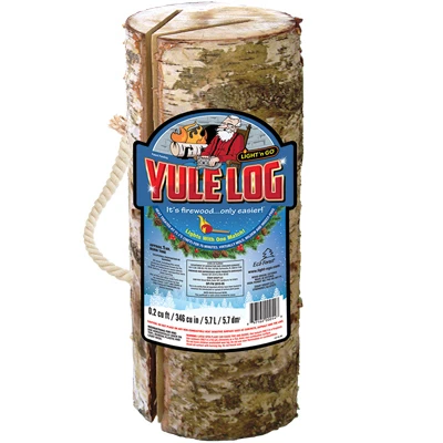 Yule Log, Birch, 1 Hour Burn, Model 8-97162-00054-8, Seasonal Decoration