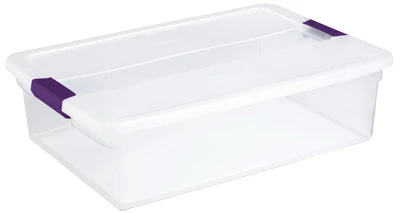 Clear View Latch Storage Box, 32-Qts.