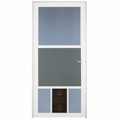 Classic View Pet Storm Door, White, 32-In.
