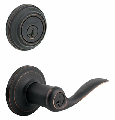 Tustin Entry Lever Lock & Single Cylinder Deadbolt Combo, Smart Key, Venetian Bronze