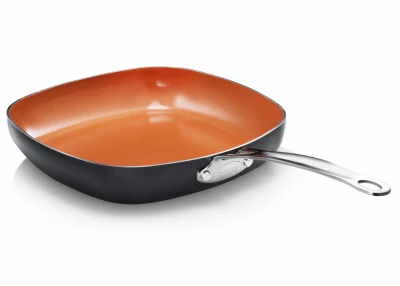 Square Shallow Fry Pans, Non-Stick Surface, 2-Pc. Set, As Seen On TV