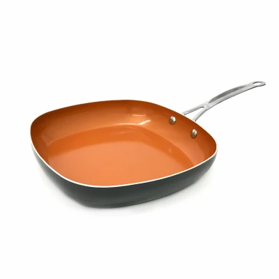 Square Shallow Fry Pans, Non-Stick Surface, 2-Pc. Set, As Seen On TV