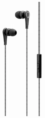 Stereo Earbuds With Microphone And Inline Volume Control, Black