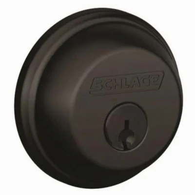 B60nv622 Single Cylinder Deadbolt Lock, Matte Black Finish