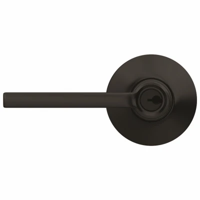 Latitude Entry Door Lever Lockset, Matte Black