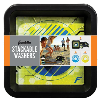 Stackable Washers Game Set with Durable Plastic Rings and Portable Storage