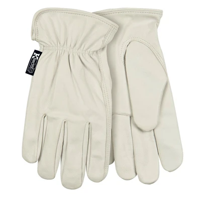 Full Grain Goatskin Gloves, Pearl White, Men's XL