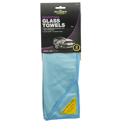 Microfiber Glass Towel, 12 x 16 In., 2-Pk.
