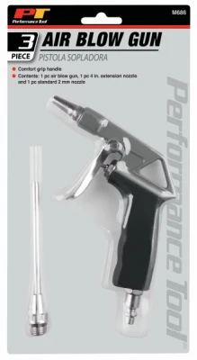Three Piece Air Blow Gun Set with Four Inch Extension