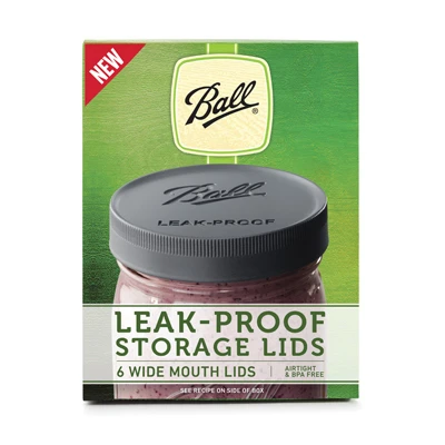 Canning Jar Storage Lids, Leak-Proof, Wide-Mouth, 6-Pk.