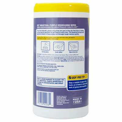 Industrial Purple Degreasing Wipes, 65-Ct.