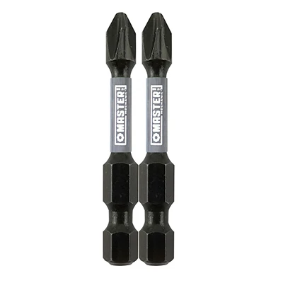 Impact Power Bit, Phillips #2, 2 In., 2-Pk.